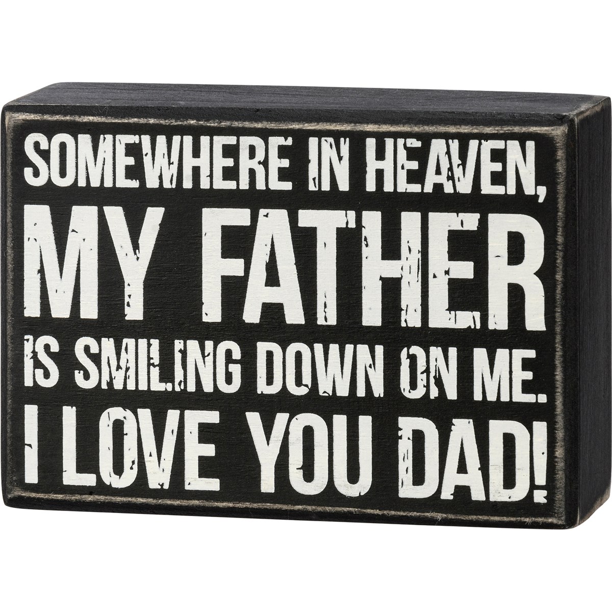 I Love You Dad Box Sign - Wood