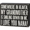 I Love You Nana Box Sign - Wood