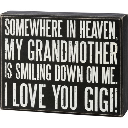 Box Sign - I Love You Gigi - 6.50" x 5" x 1.75" - Wood