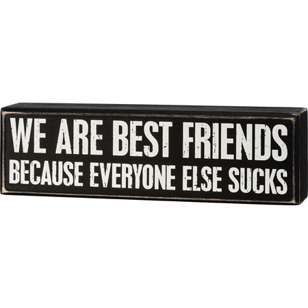 Box Sign - We Are Best Friends - 10" x 3" x 1.75" - Wood