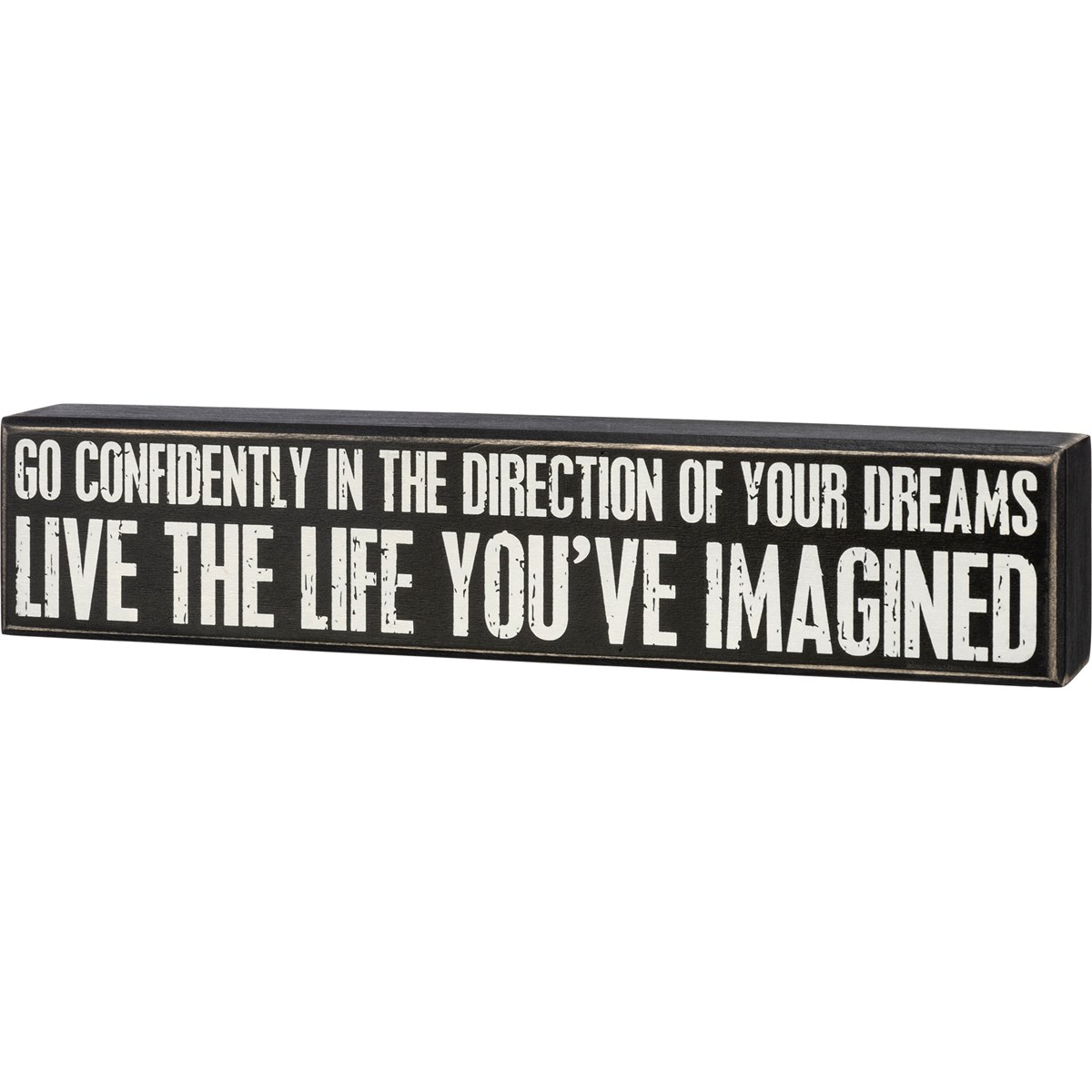 Go Confidently Live The Life Box Sign - Wood