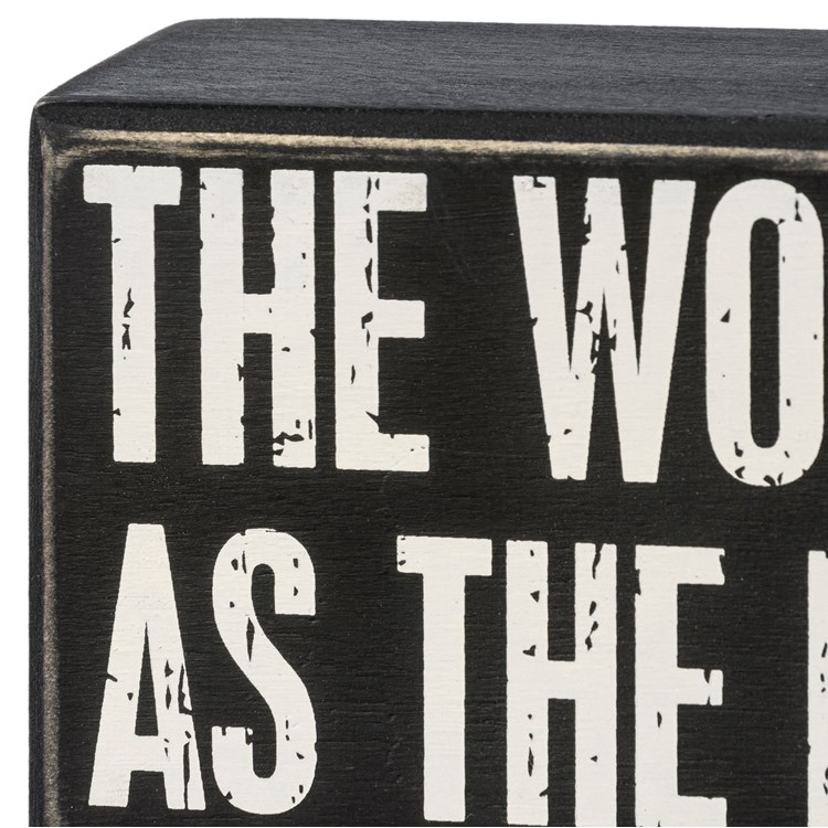 The World Came Together Box Sign - Wood