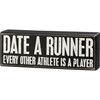 Date A Runner Box Sign - Wood