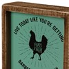 Inset Box Sign - Live Today Like - 5" x 5" x 1.75" - Wood