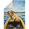 Dog In Canoe Kitchen Towel - Cotton