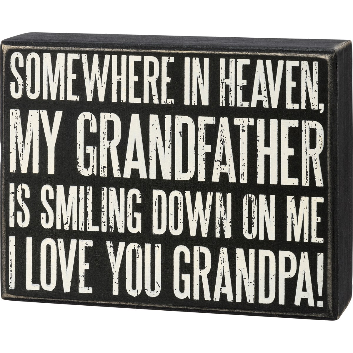 I Love You Grandpa Box Sign - Wood