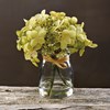Green Hydrangea Vase - Glass, Plastic, Fabric, Wire