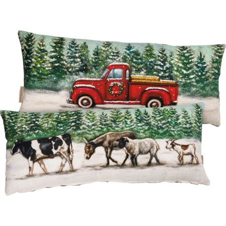 Winter Parade Pillow - Cotton, Zipper
