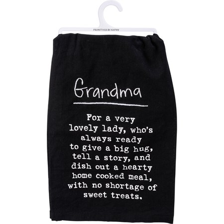 Kitchen Towel - Grandma A Very Lovely Lady - 28" x 28" - Cotton