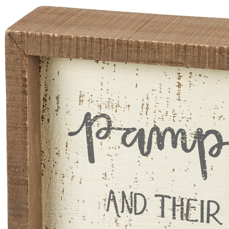 Pampered Pets And Their Staff Inset Box Sign - Wood