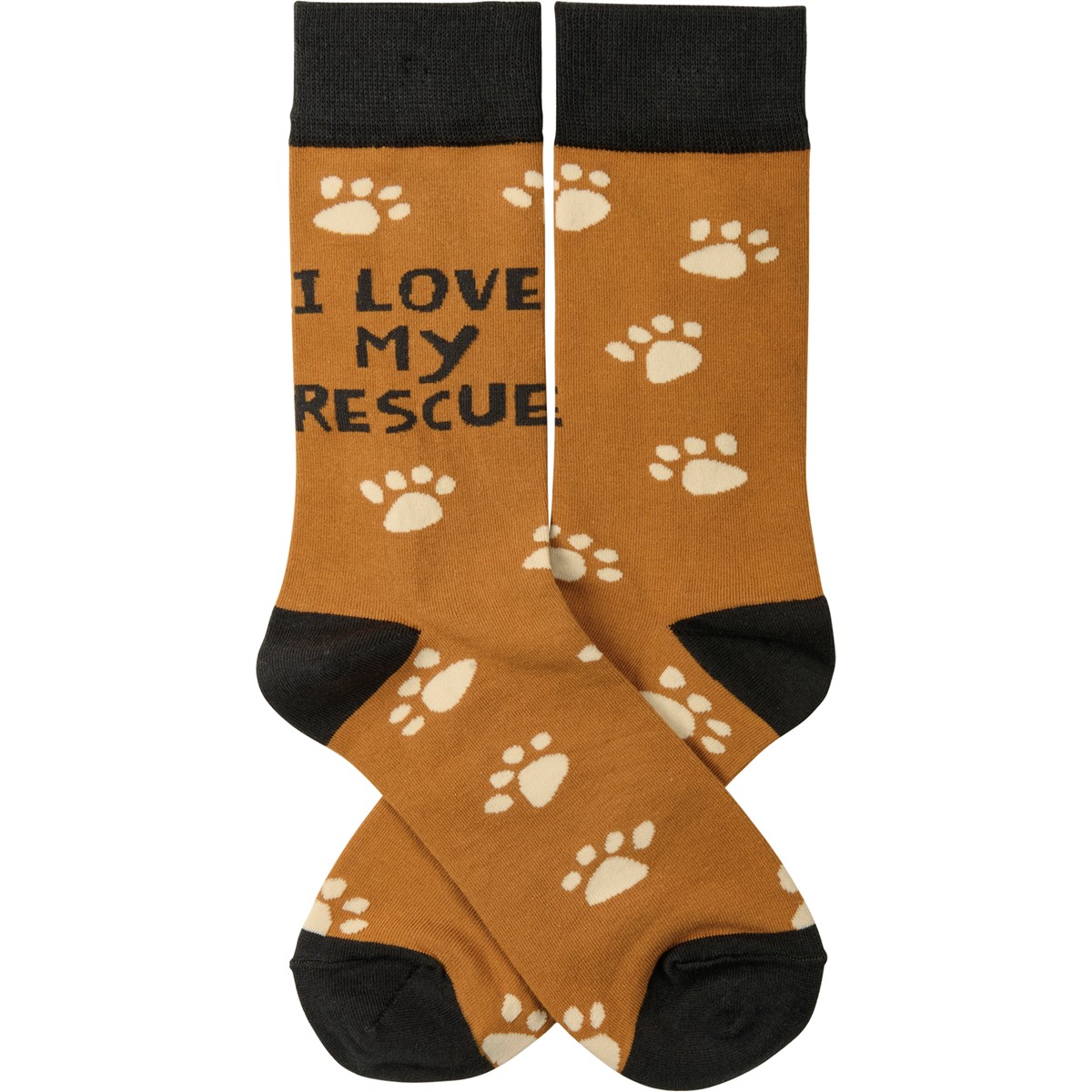 Socks - I Love My Rescue - One Size Fits Most - Cotton, Nylon, Spandex