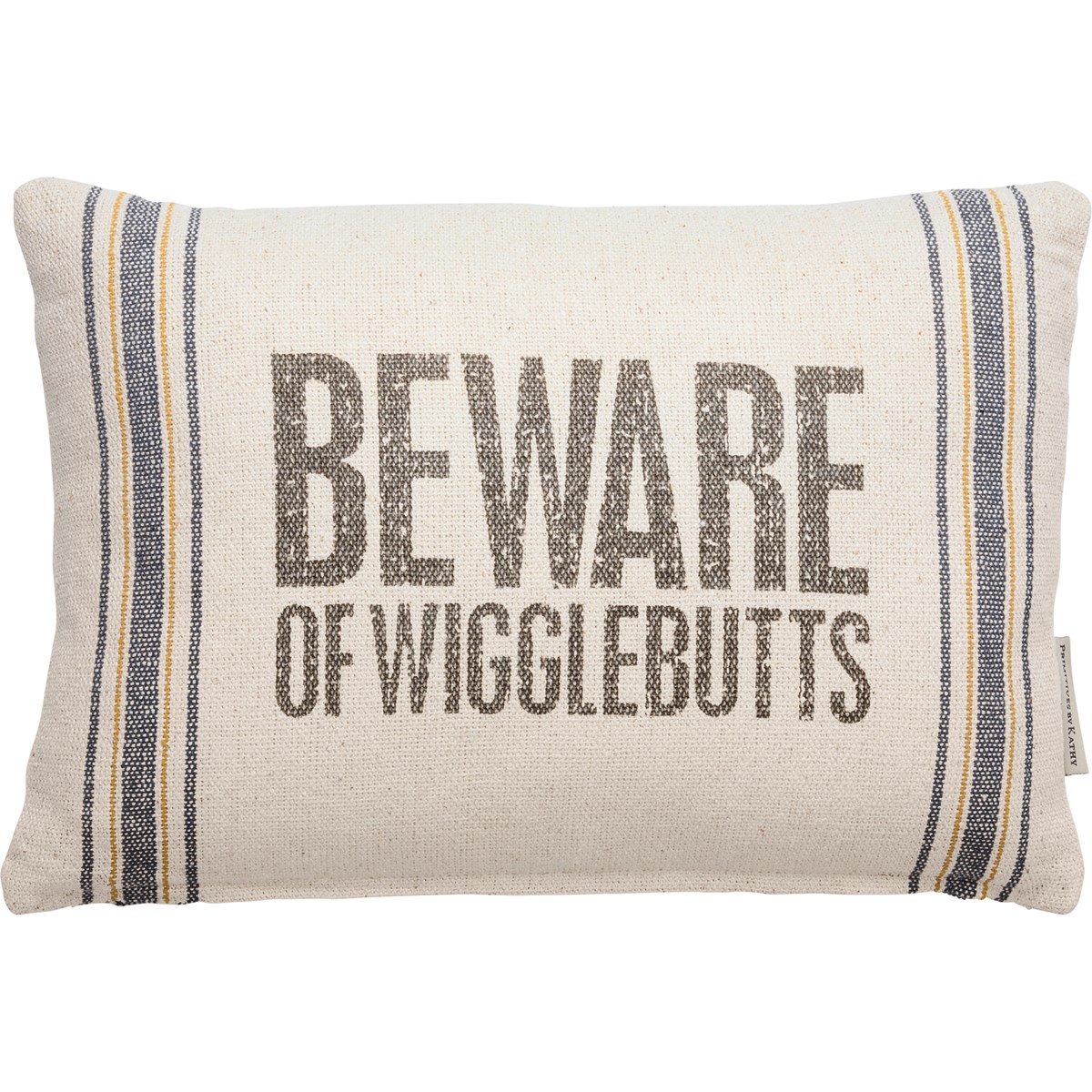 Beware Of Wigglebutts Pillow - Cotton, Zipper