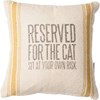 Reserved For The Cat Pillow - Cotton, Zipper
