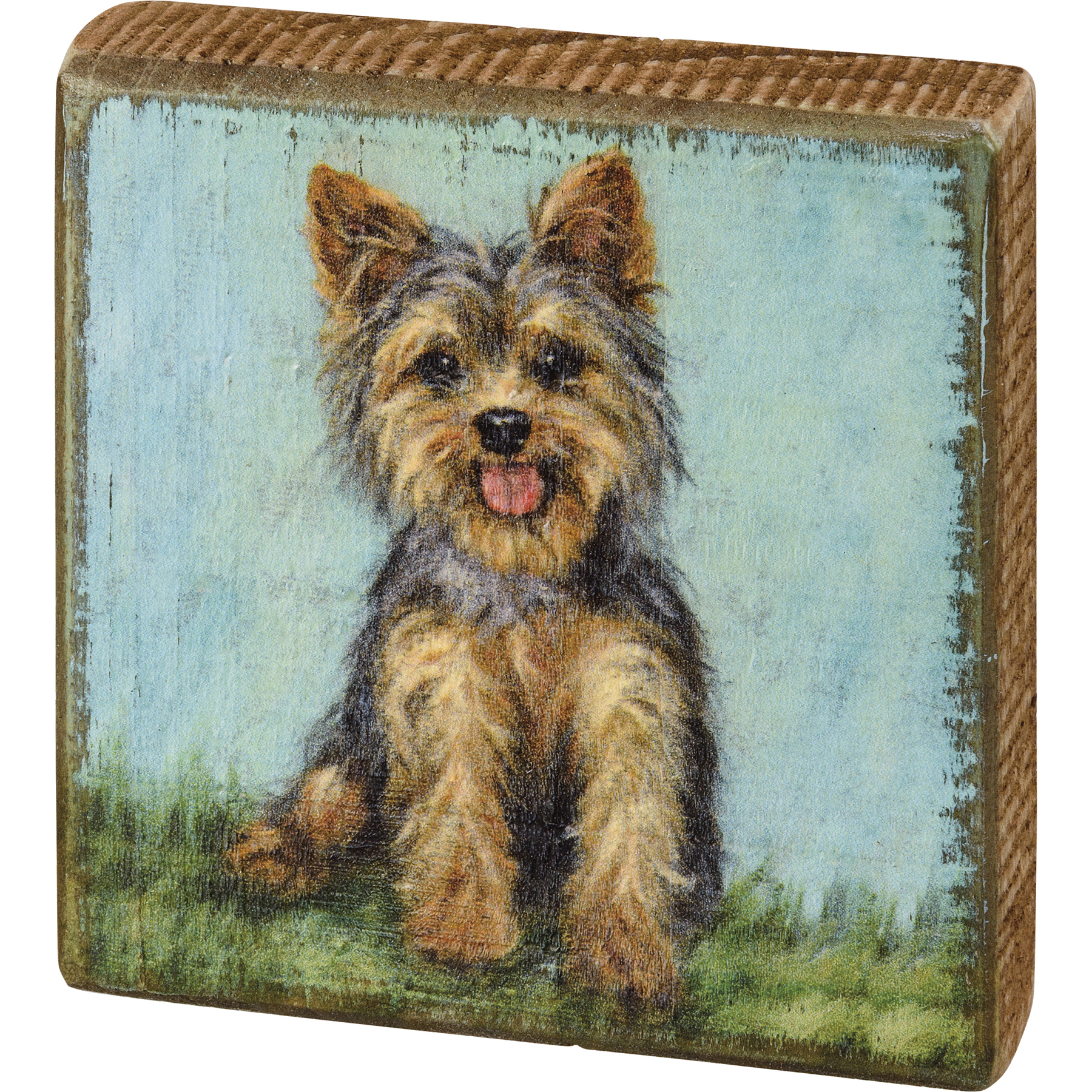 Yorkie Painting Block Sign | Primitives By Kathy