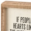 If People Had Hearts Like Dogs Inset Box Sign - Wood