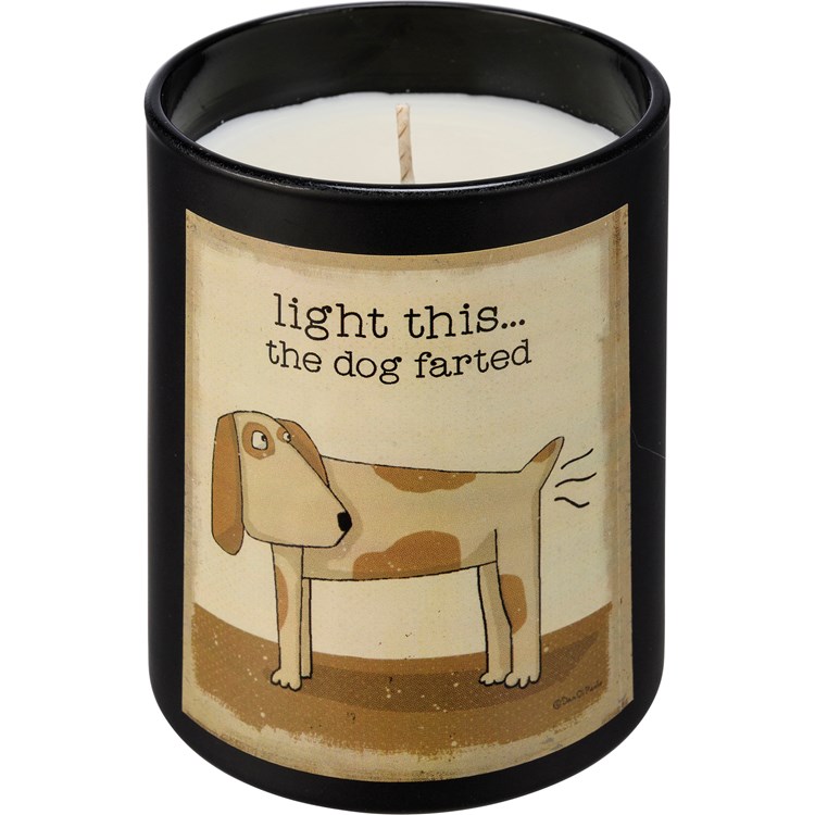 Light This…The Dog Farted Candle - Soy Wax, Glass, Cotton