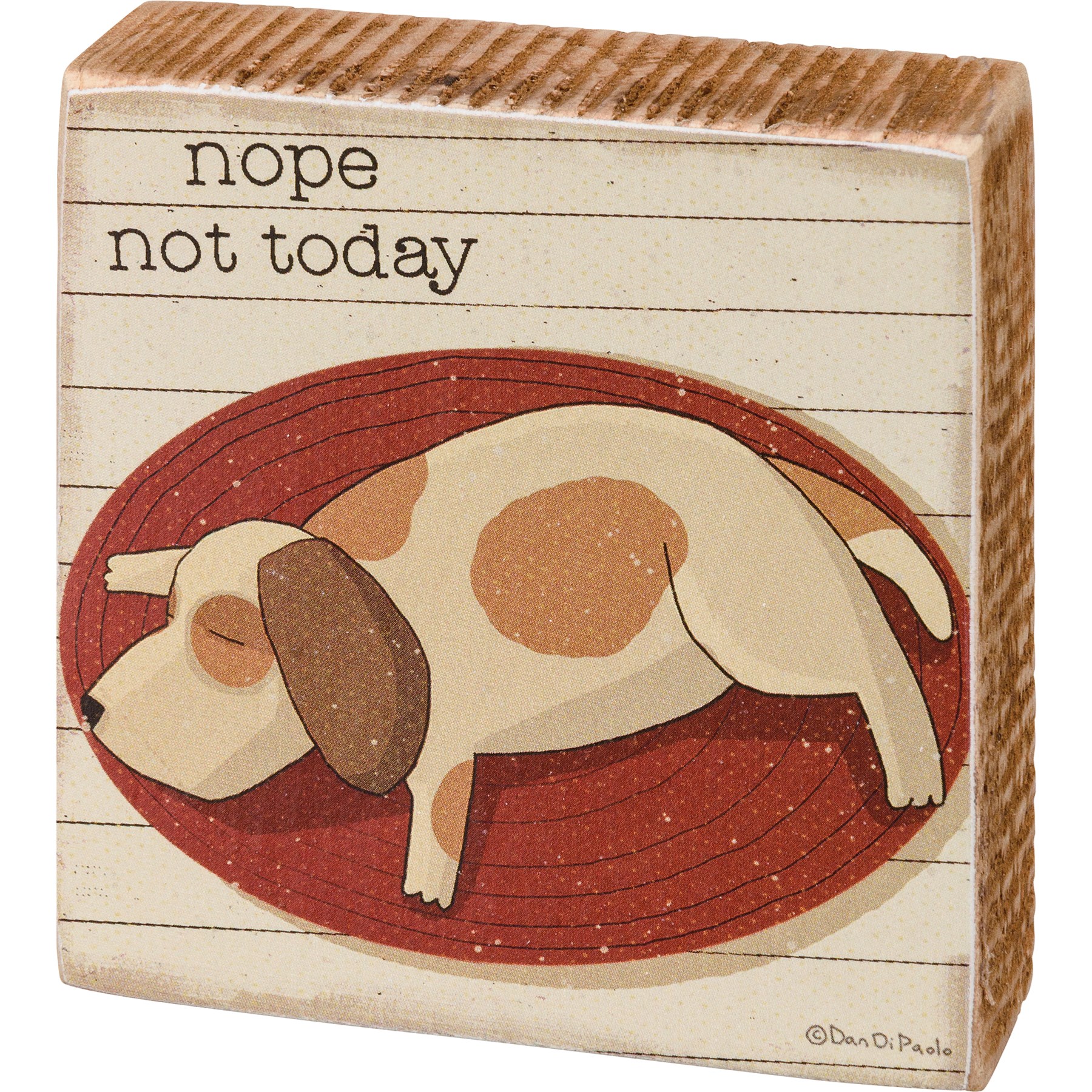 New...Block Sign with Cat /"Nope Not Today/"