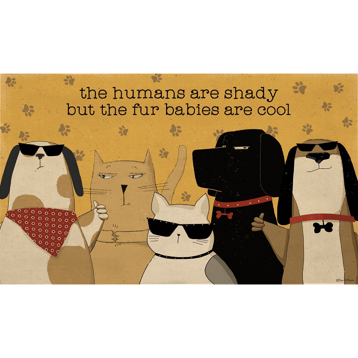 Humans Are Shady But Fur Babies Are Cool Rug - Polyester, PVC skid-resistant backing