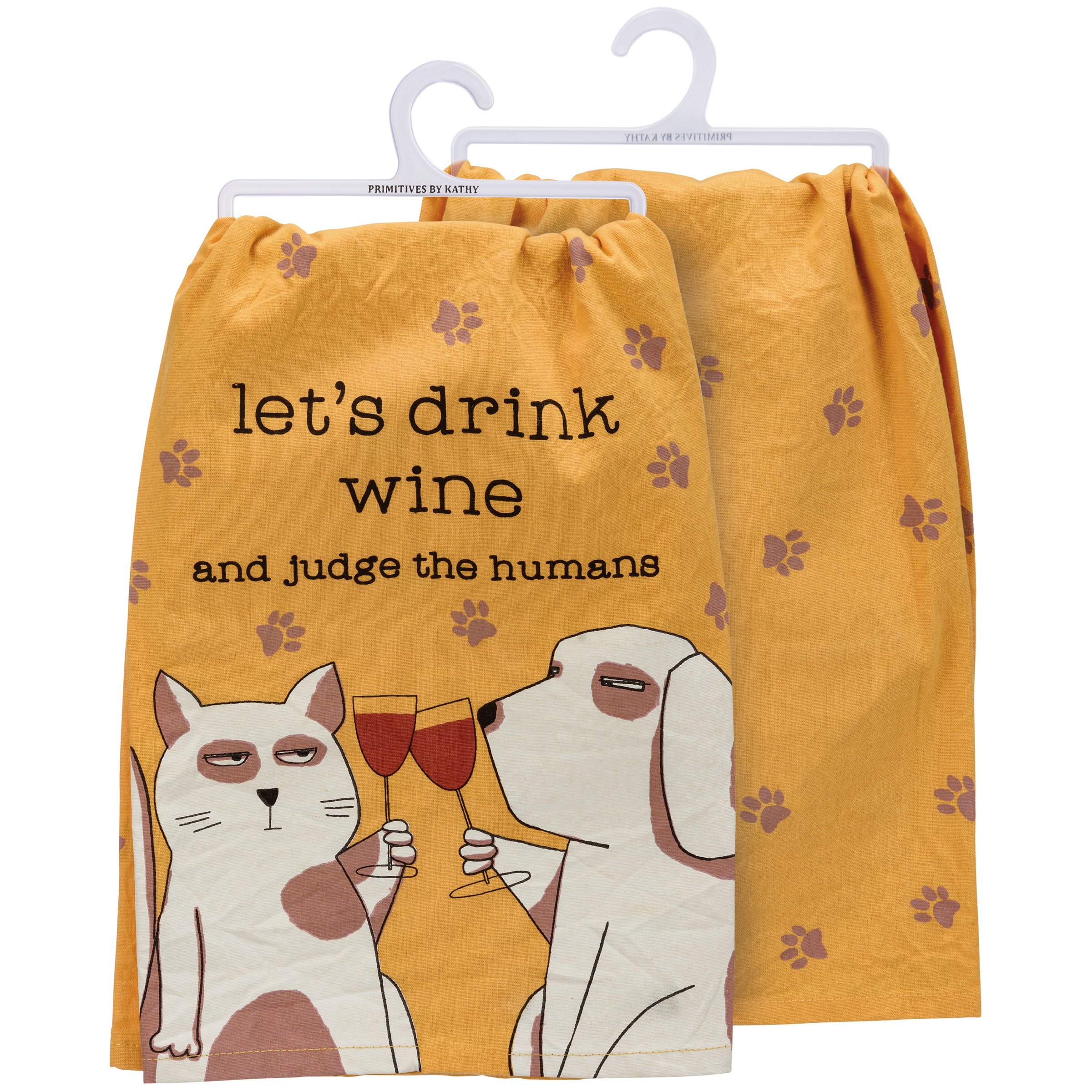 If It's Too Early to Drink Wine - Tea Towel - Lone Star Art