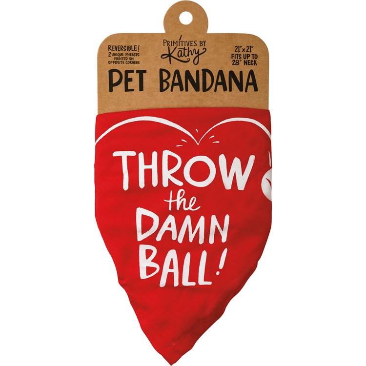 Pet Bandana Lg - Treats/Throw - 21" x 21" - Rayon