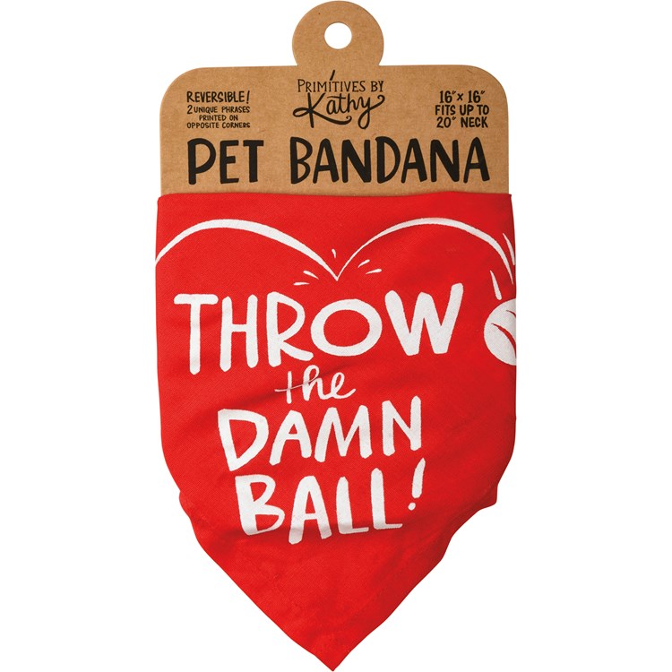 Treats/Throw Small Pet Bandana - Rayon