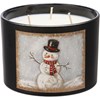 Snowman Jar Candle - Soy Wax, Glass, Cotton
