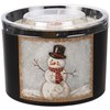 Snowman Candle - Soy Wax, Glass, Cotton