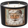 Santa Candle - Soy Wax, Glass, Cotton