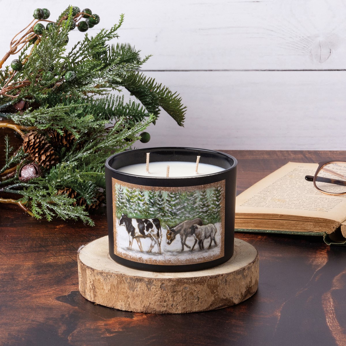 Winter Parade Candle - Soy Wax, Glass, Cotton