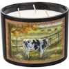 Fall Cows Candle - Soy Wax, Glass, Cotton