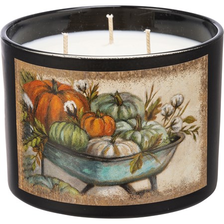 Wheelbarrow Jar Candle - Soy Wax, Glass, Cotton