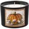 Orange Pumpkin Jar Candle - Soy Wax, Glass, Cotton