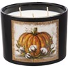 Jar Candle - Orange Pumpkin - 14 oz., 4.50" Diameter x 3.25" - Soy Wax, Glass, Cotton