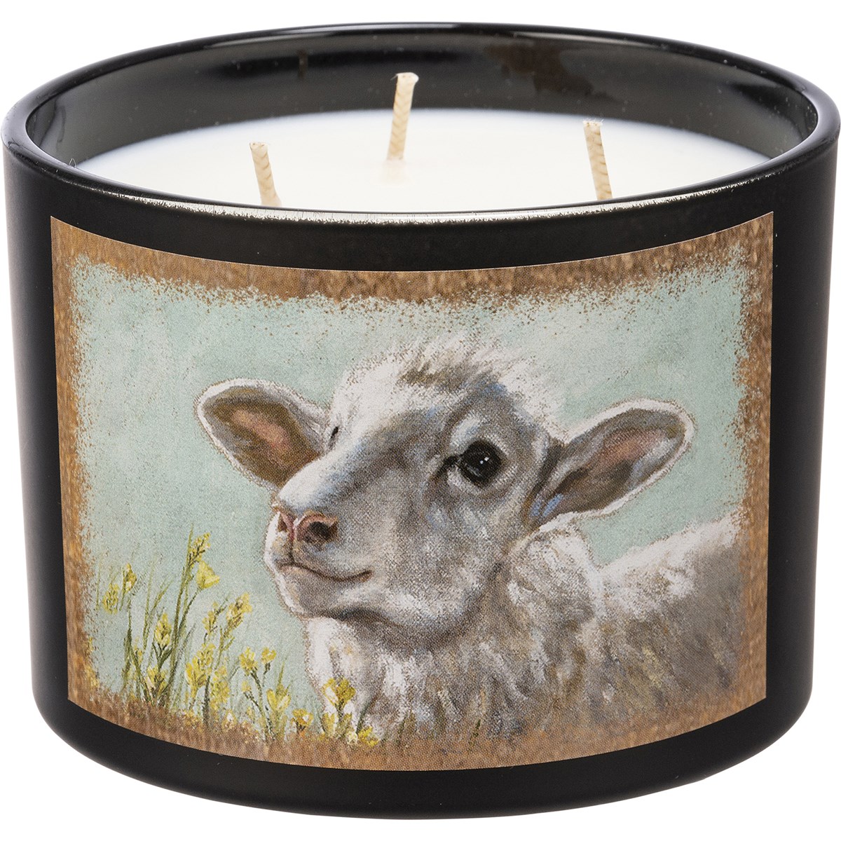 Sheep Jar Candle - Soy Wax, Glass, Cotton