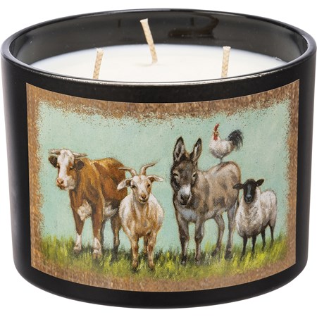 Jar Candle - Farm Family - 14 oz., 4.50" Diameter x 3.25" - Soy Wax, Glass, Cotton