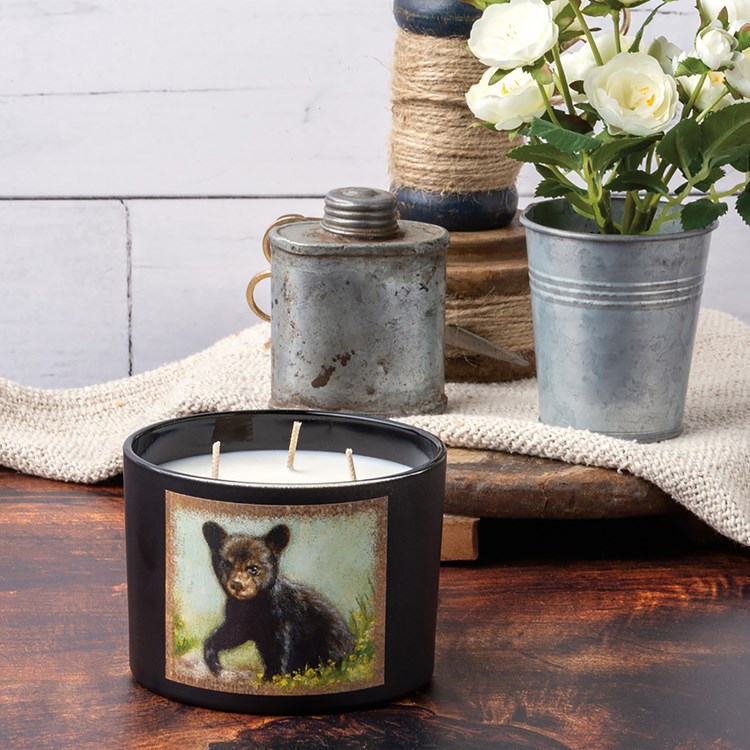 Bear Cub Jar Candle - Soy Wax, Glass, Cotton