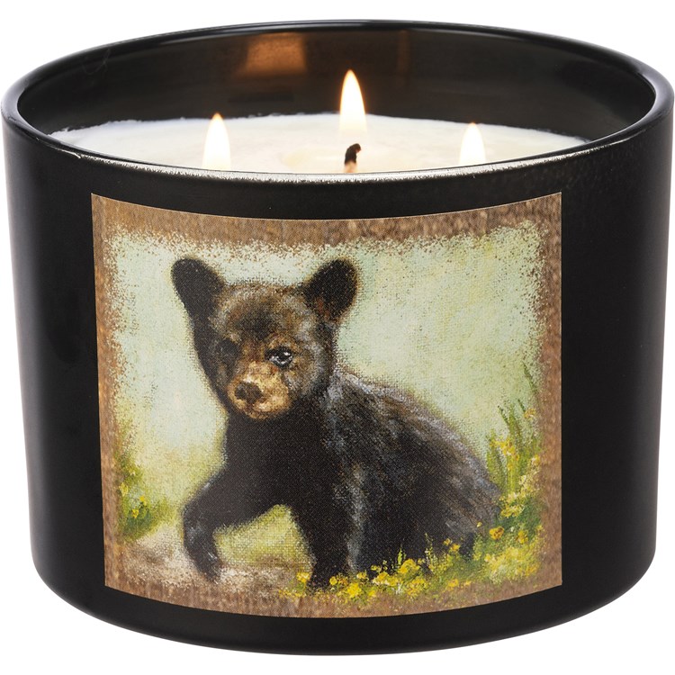 Bear Cub Candle - Soy Wax, Glass, Cotton
