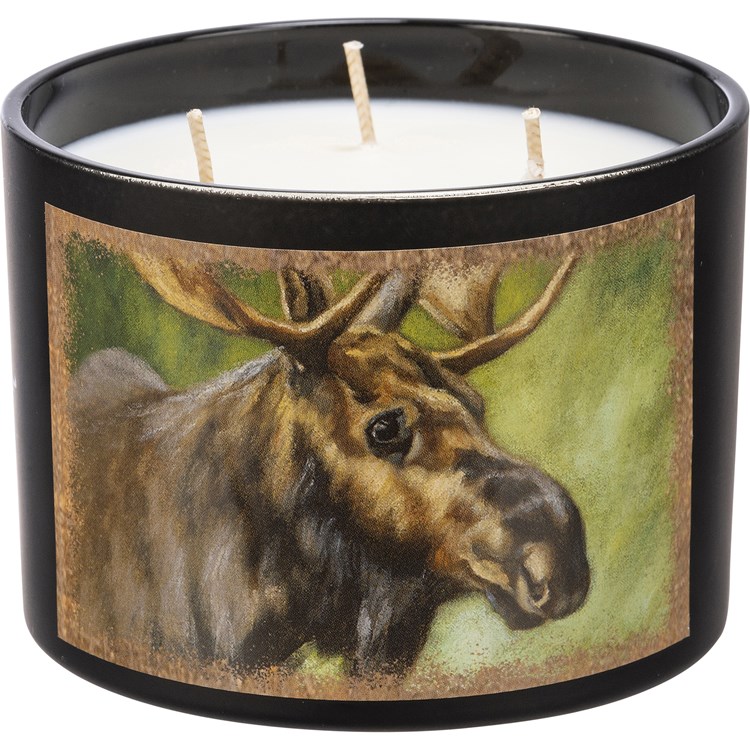 Moose Candle - Soy Wax, Glass, Cotton