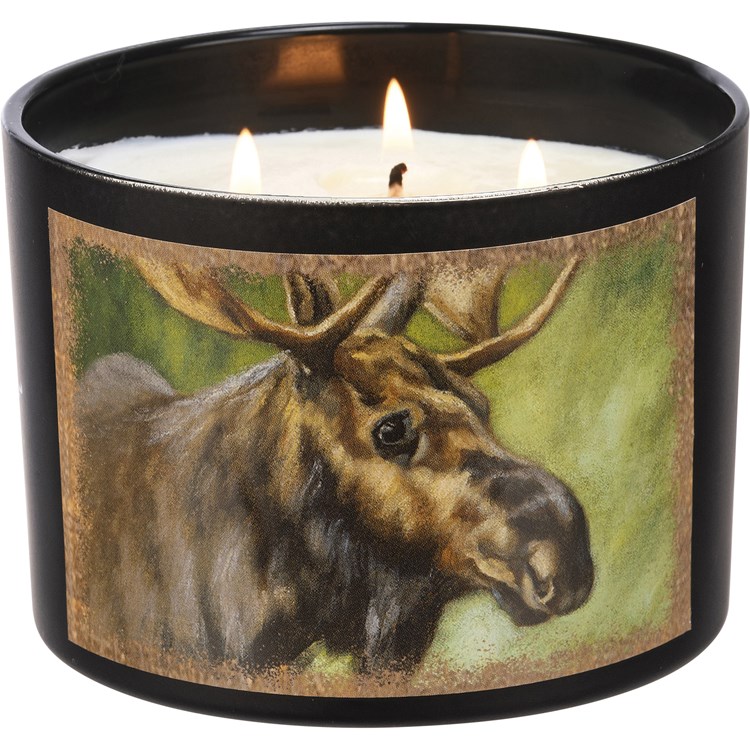 Moose Candle - Soy Wax, Glass, Cotton