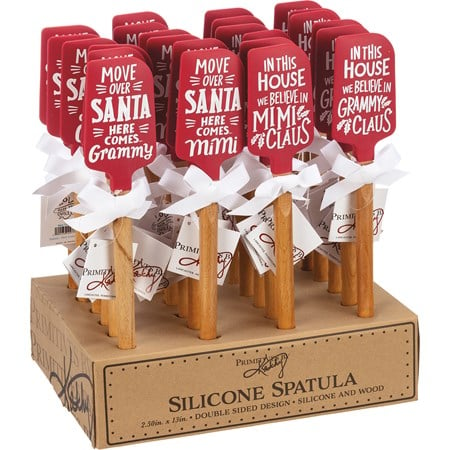 Christmas Grandma Spatula Prepack - Silicone, Wood, Paper