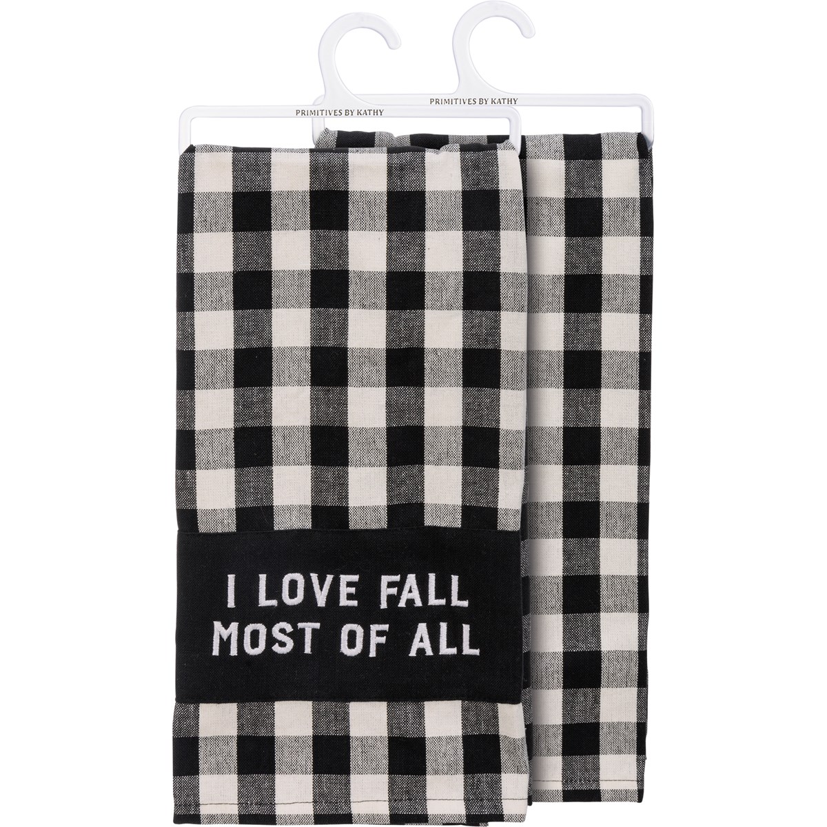 I Love Fall Most Of All Buffalo Check Kitchen Towel - Cotton
