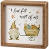 I Love Fall Most Of All Gnome Inset Box Sign - Wood, Paper