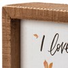 I Love Fall Most Of All Gnome Inset Box Sign - Wood, Paper