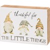 Thankful For The Little Things Box Sign - Wood, Paper