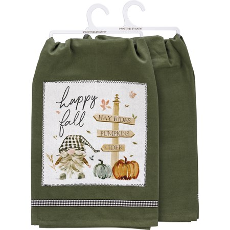 Kitchen Towel - Happy Fall - 28" x 28" - Cotton