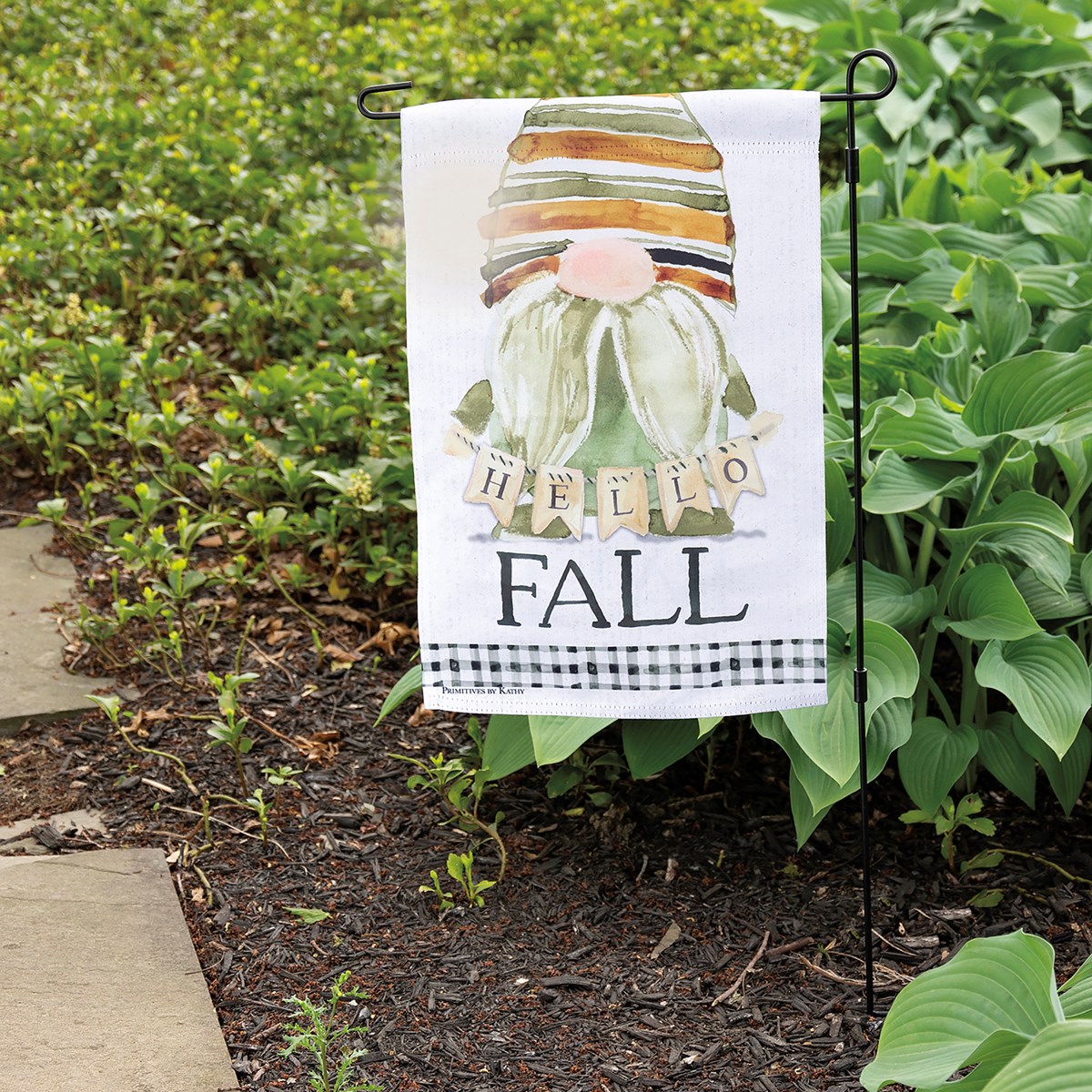 Hello Fall Gnome Garden Flag - Polyester