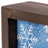 Let It Snow Inset Box Sign - Wood, Paper