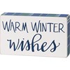 Warm Winter Wishes Block Sign - Wood