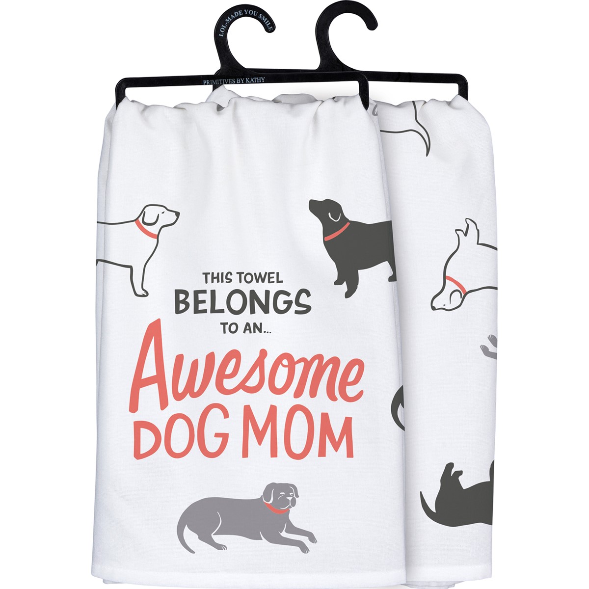 Kitchen Towel - Awesome Dog Mom - 28" x 28" - Cotton