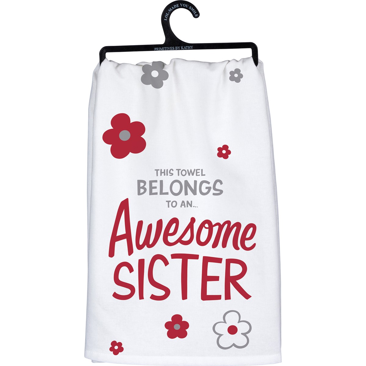 Kitchen Towel - Awesome Sister  - 28" x 28" - Cotton